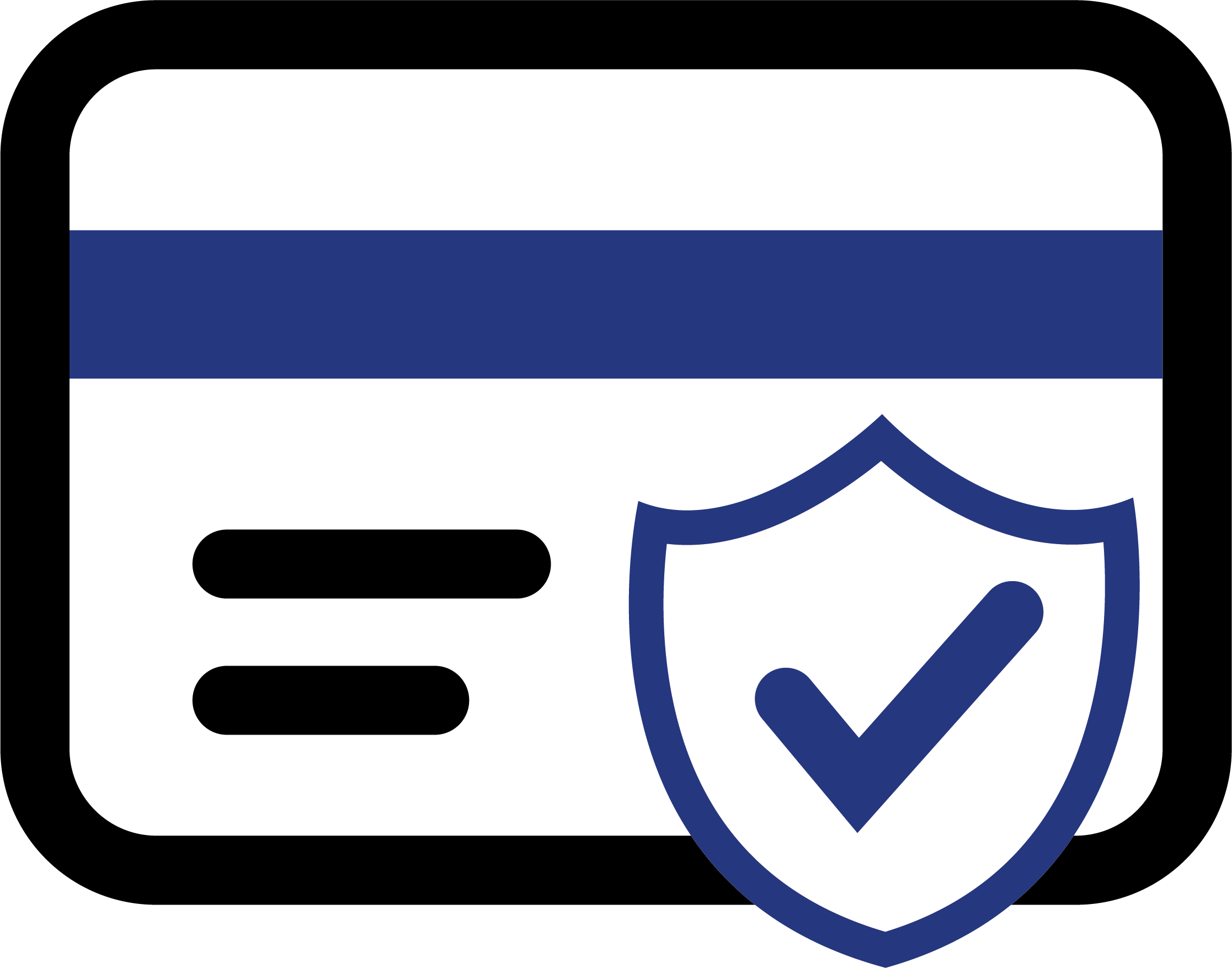 Symbole carte bancaire en bleu et blanc